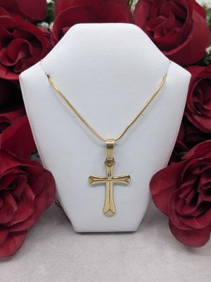 Unisex 9ct Gold Cross Pendant - BL416580