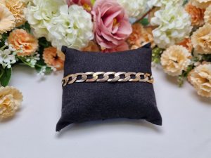 9ct Yellow Gold Curb Link Bracelet TW404176