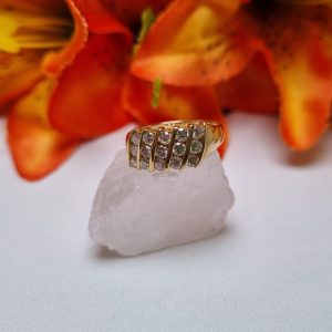 18ct Yellow Gold Diamond Channel Set Ring TW403115
