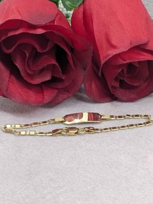 Unisex 14ct Yellow Gold Baby Bracelet - BL417518