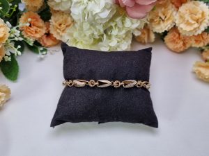 9ct Yellow Gold Tulip Link Bracelet TW413079