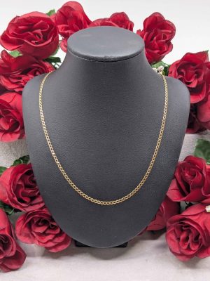 Unisex 9ct Yellow Gold Curb Link Chain - BL411189