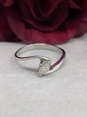 Ladies 18ct White Gold Marquise Diamond Ring - BL421744