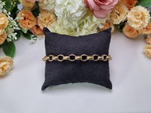 9ct Yellow Gold Belcher Link Bracelet TW406733