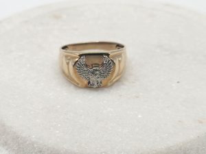 9ct Yellow Gold Eagle Ring GN437549
