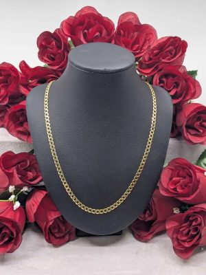 Men's 10ct Yellow Gold Curb Link Chain - BL437450