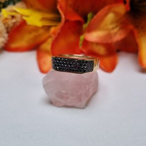 10K Yellow Gold Black Diamond Ring TW434127