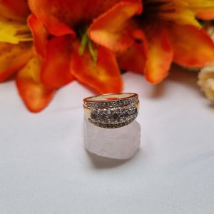 10ct Yellow Gold Diamond Multi-Cluster Ring TW389894
