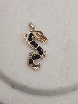 9ct Yellow Gold Dragon Pendant GN438394