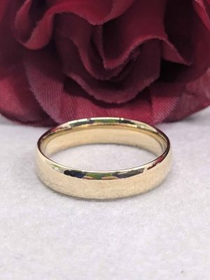 Unisex 9ct Yellow Gold Plain Wedding Band - BL410762
