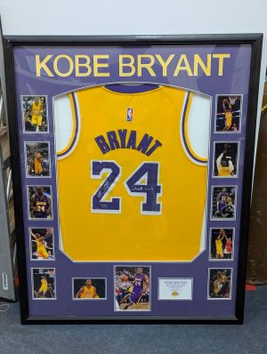 Kobe Bryant Framed Signed Jersey Memorabilia w/ C.O.A - BP439192