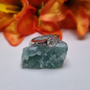 18ct White Gold Diamond Claw and Channel Set Diamond Ring TW419543