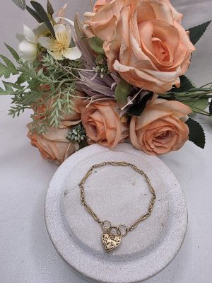 9CT Yellow Gold Padlock Bracelet - IP392963