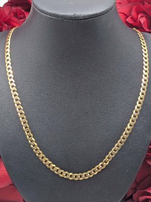 Men's 9ct Yellow Gold Curb Link Chain - BL417967