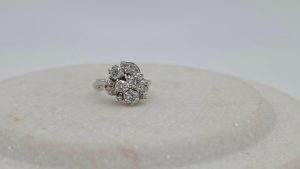 14ct White Gold and Diamond Ring with Valuation GN320454