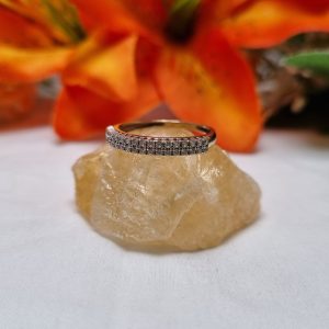 9ct Yellow Gold Double Row Claw Set Band TW424459