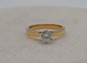 18ct Yellow Gold Diamond Solitaire Ring GN339518