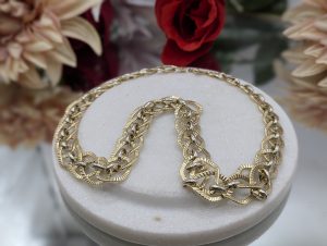 Ladies 14CT Yellow & White Gold Bismarck Chain Necklace (18.7gms) - BP443889