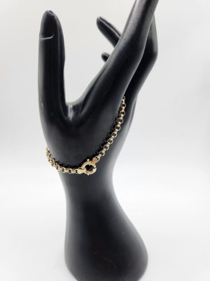 9ct Yellow Gold Belcher Bracelet GN443312