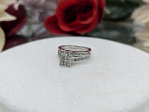 Ladies 14CT White Gold Diamond Wedding Ring Set (5.85gms) - BP379099