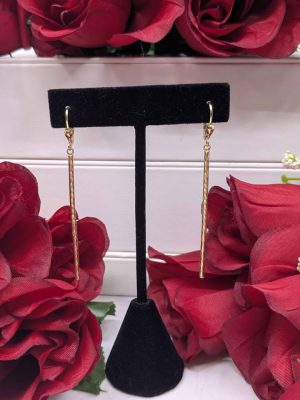 Ladies 9ct Yellow Gold Dangle Earrings - BL448397