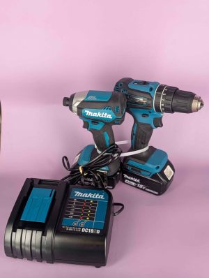 Makita 18V 5 Pce Drill Driver & Impact Driver w/ 2 x 4.0Ah Batteries - BP446674