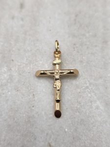 Unisex 9ct Gold Cross Pendant - IP432598