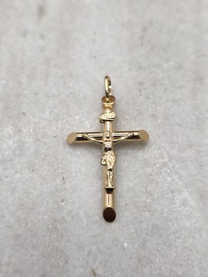Unisex 9ct Gold Cross Pendant - IP432598