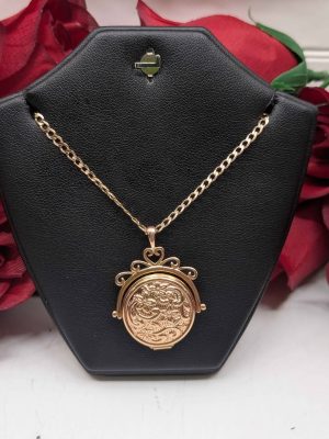 Ladies 9ct Rose Gold Spinning Locket Pendant - BL448400