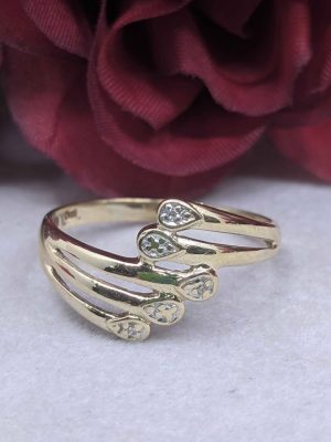 Ladies 9ct Yellow Gold 5 Pronged Ring - BL442820