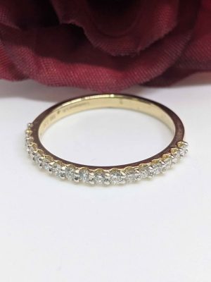 Ladies 14ct Yellow Gold Pavè Ring - BL448434