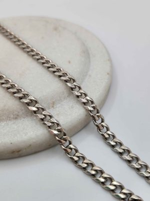 Silver Flat Curb Chain - GN404754