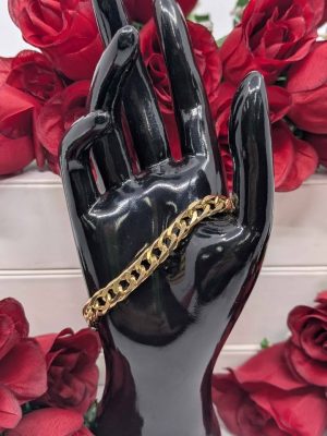 Men's 9ct Chunky Curb Link Bracelet - BL448411
