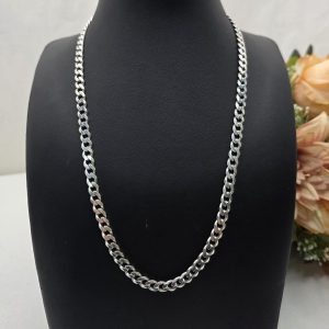 Unisex Sliver Curb Necklace 38.1GMS - IP446420