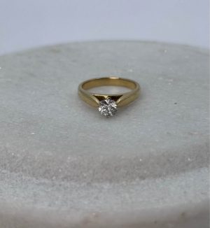 18ct Gold and Diamond Solitaire Ring with Valuation- GN408593